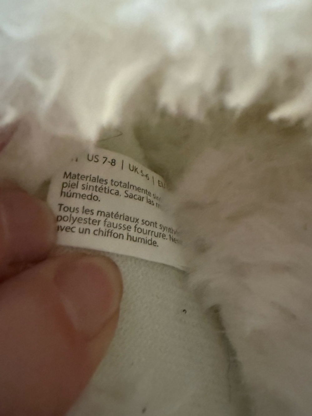 dearfoams Cream Fuzzy Slide Slippers with Gold Accents - Picture 4 of 4